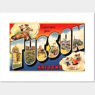 Greetings from Tucson, Arizona - Vintage Large Letter Postcard Posters and Art